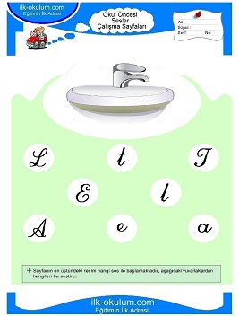Çocuklar İçin L Sesi Çalışma Sayfaları 